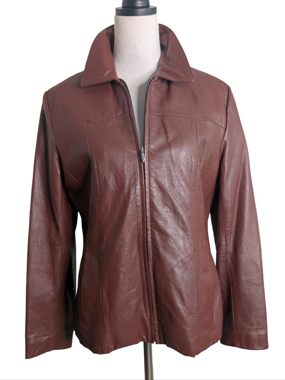 Vintage Wilsons Leather Women's Zip Front Jacket Removable Thinsulate Lining M